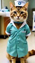 Adorable Cat Doctor at Work_ Hospital Adventures_ 🐱👨‍⚕️ _  _cat _petvideos _cute_viral _trending(360P)