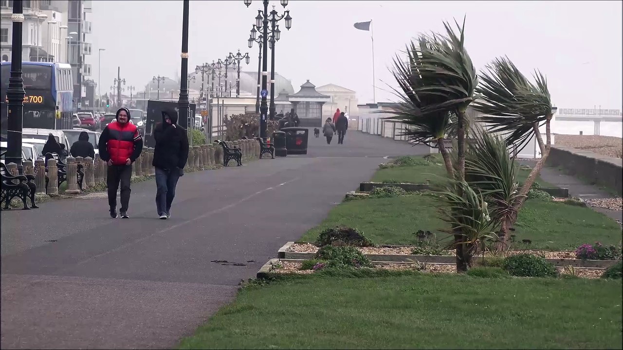 Watch as Storm Bert brings 50mph gusts to Worthing