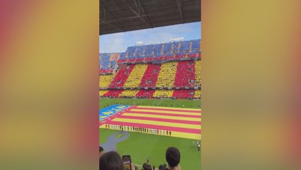 Emoción a flor de piel: el grandísimo homenaje en Mestalla tras la catástrofe por la Dana