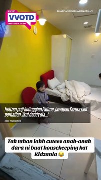 Kata Fazura , Fatima ikut genetik Daddy. Manisnya si kecil ni, rupanya dah pandai kemas katil