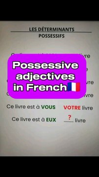 Possessive adjectives in French🇨🇵|Learn and speak french with Alain and Moh 😀