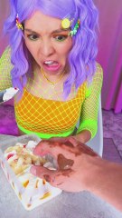 I can't believe he did THIS to my ice cream 😭🍨