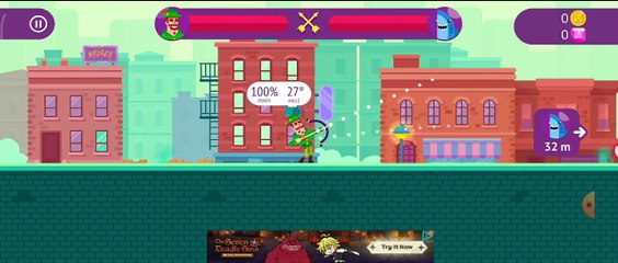 Bowmasters (archery game for smartphones) || gameplay video