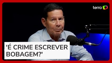 Mourão questiona se é crime 'escrever bobagem' e diz que plano de golpe é 'fanfarronada'