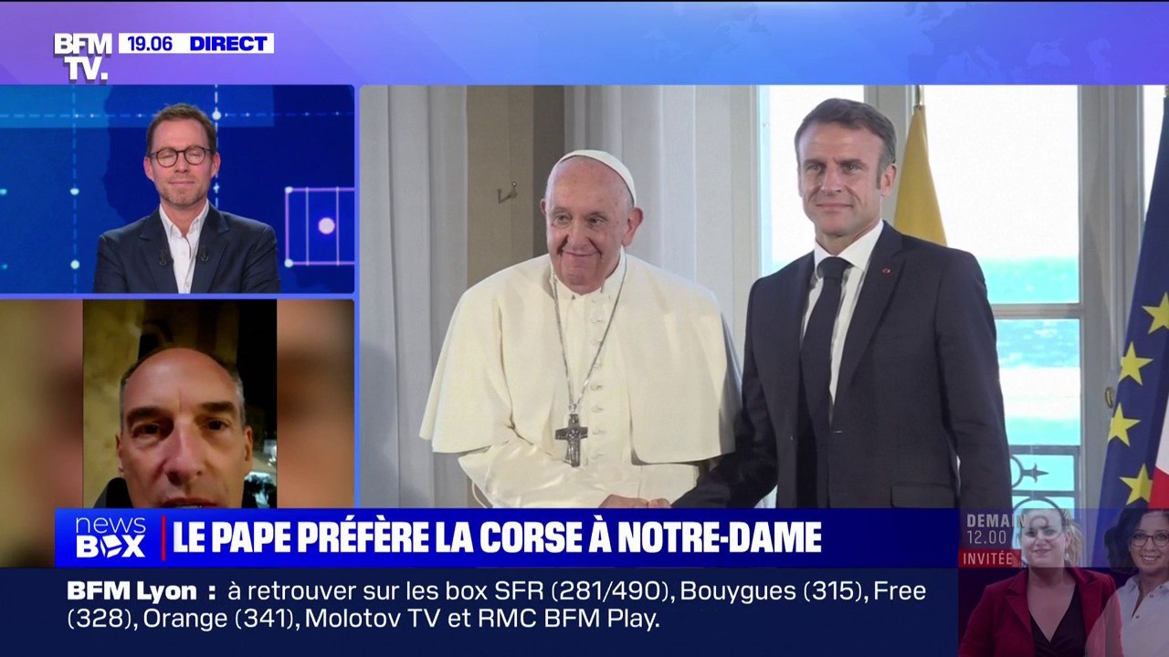 Voyage du pape en Corse, mais pas à Notre-Dame: "Je n'y vois ni de politique, ni de polémique", réagit le cardinal François Bustillo
