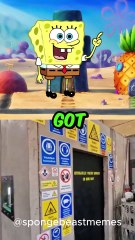 SpongeBob Learns MrBeast's Fame Secrets! 🤑 (SpongeBeast School) #shorts