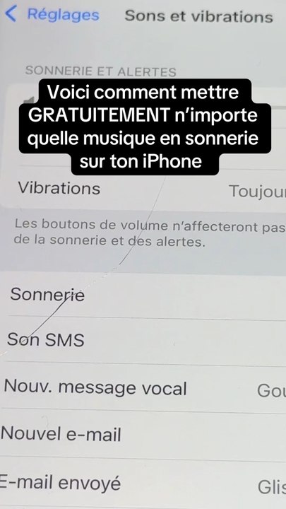 METS N’IMPORTE QUELLE MUSIQUE EN SONNERIE IPHONE