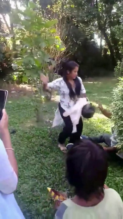 Husband Caught by Wife | A woman catches her husband with another woman