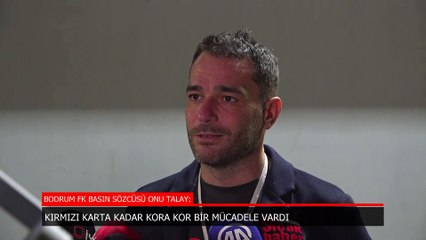 Onur Talay: Kırmızı kart, oyunun rengini değiştirdi