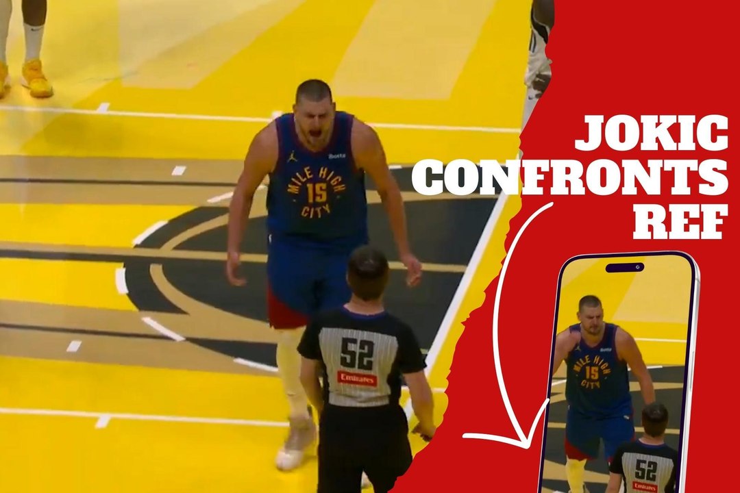 Nikola Jokic lashes out at referee for not calling a foul and it has no consequences, apparently he can do whatever he wants