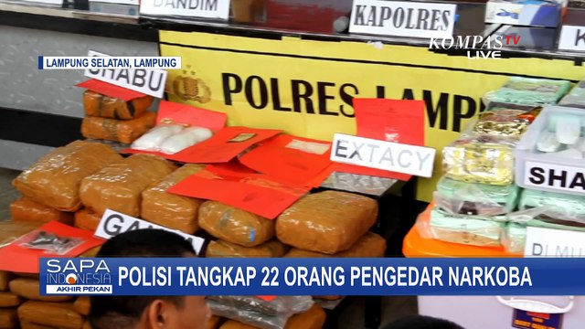 22 Orang Pengedar Narkoba Ditangkap, Polisi Sita 2,71 Kg Sabu dan 134,60 Kg Ganja
