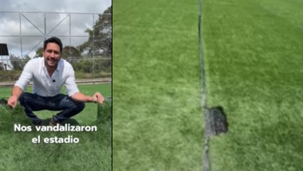 Vandalizaron la gramilla del estadio de Sonsón ¡Si sabe quién fue denuncie!