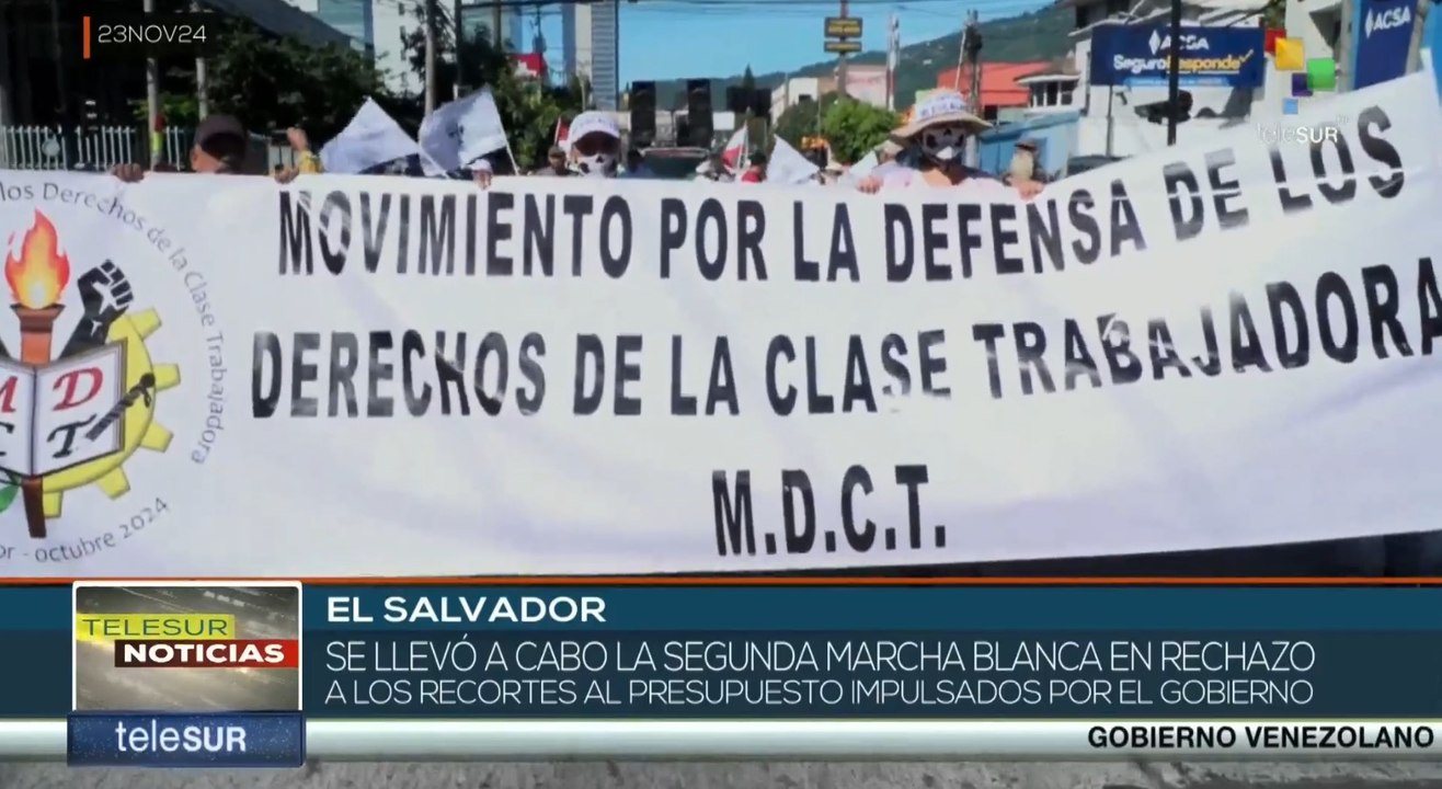 Salvadoreños se manifiestan en rechazo a políticas de Nayib Bukele