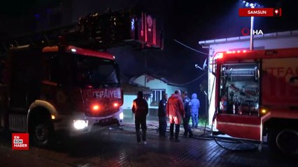 Samsun'da tek katlı ev alevlere teslim oldu