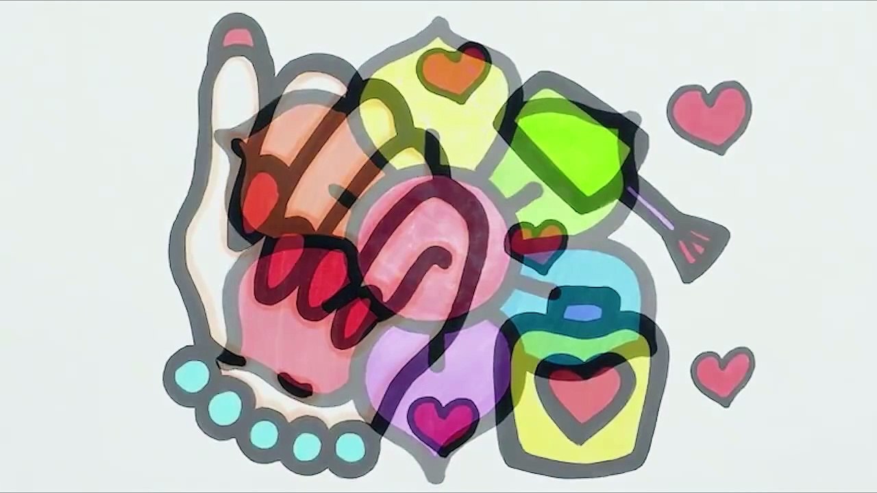 🌸 Colorful Flower_ 💅 Nail Polish Art_ _ 💄 Makeup Kit – Triple Drawing _ Coloring Fun for Kids_ 🎨_Get ready for a creative and colorful adventure_ 🎉 In this video_ ki