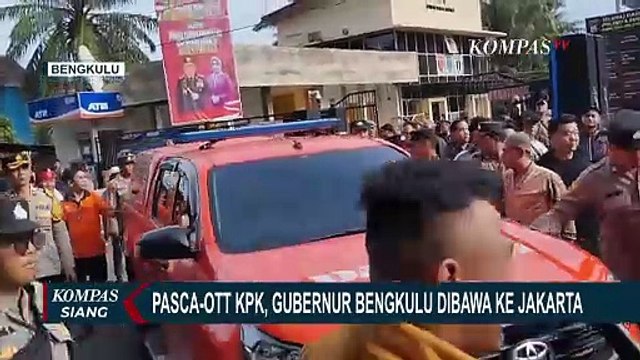 Detik-Detik KPK Bawa Gubernur Bengkulu Rohidin Mersyah ke Jakarta Dihalangi Simpatisan