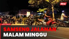 Ratusan mat rempit buat 'senaman malam' tolak motosikal