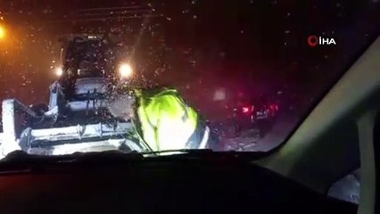 Türkiye'den bir garip kar yağışı manzaraları...