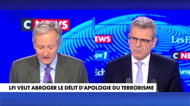 Proposition d'abrogation du délit d'apologie du terrorisme : «LFI cherche le chaos», lance Thibault de Montbrial