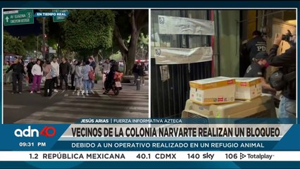 Bloqueo en la Narvarte; vecinos impiden operativo en refugio animal