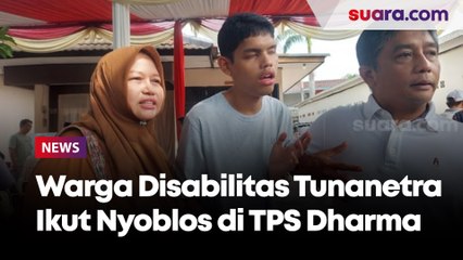 Cerita Warga Disabilitas Tunanetra Ikut Nyoblos di TPS Dharma Pongrekun: Mudah, Gak Bingung