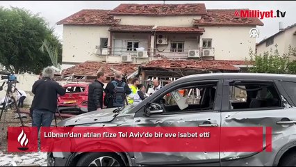 İsrail füze yağmuruyla vuruldu