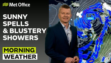 Met Office Morning Weather Forecast 25/11/2024 - Heavy rain clearing the southeast