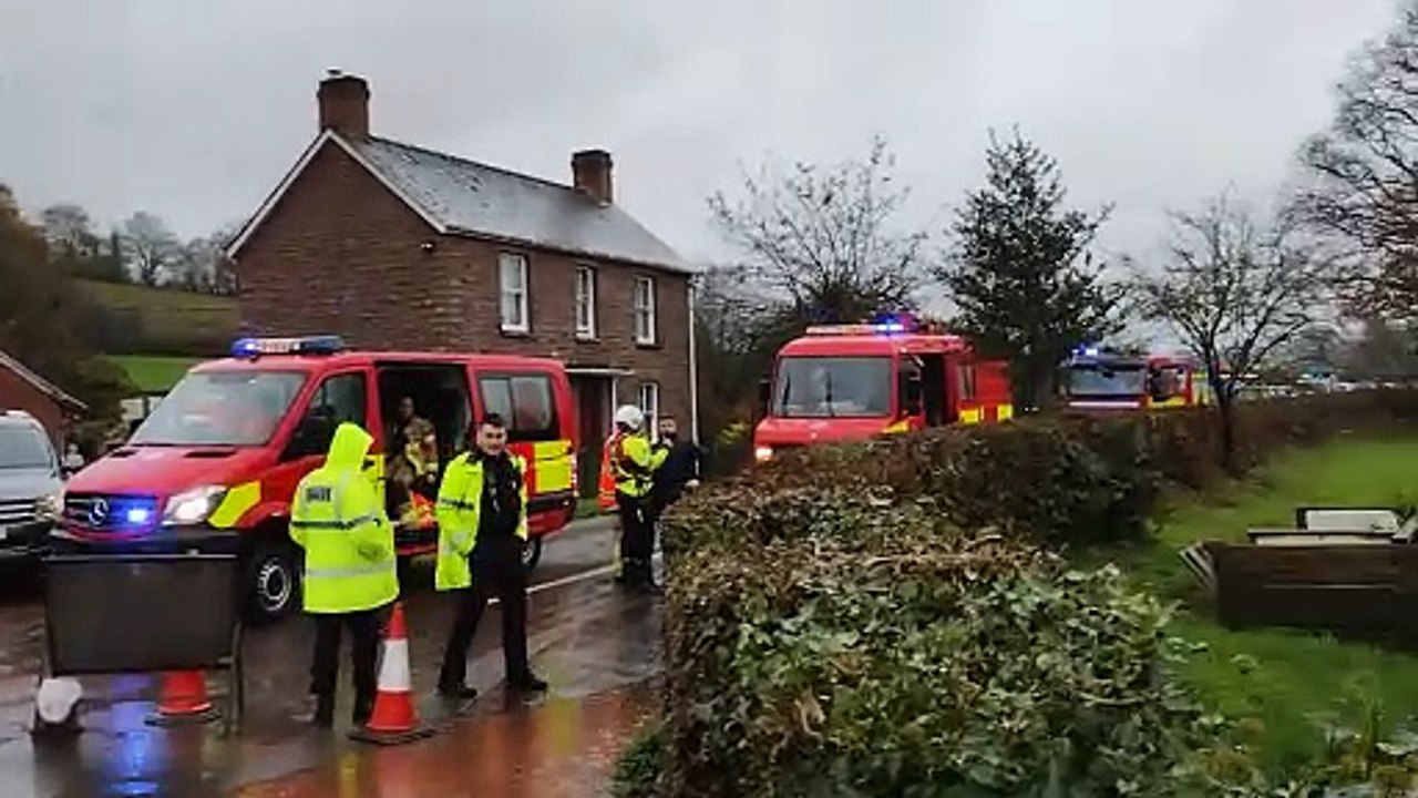 Emergency services arrived at Skenfrith
