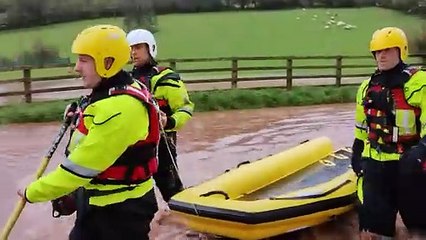 A rescue crew led by Sam Harding begin the evacuation of residents from the lower end of the village