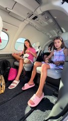 Viaja en un jet privado con su familia pero encuentra un inesperado detalle que se convirtió en un problema