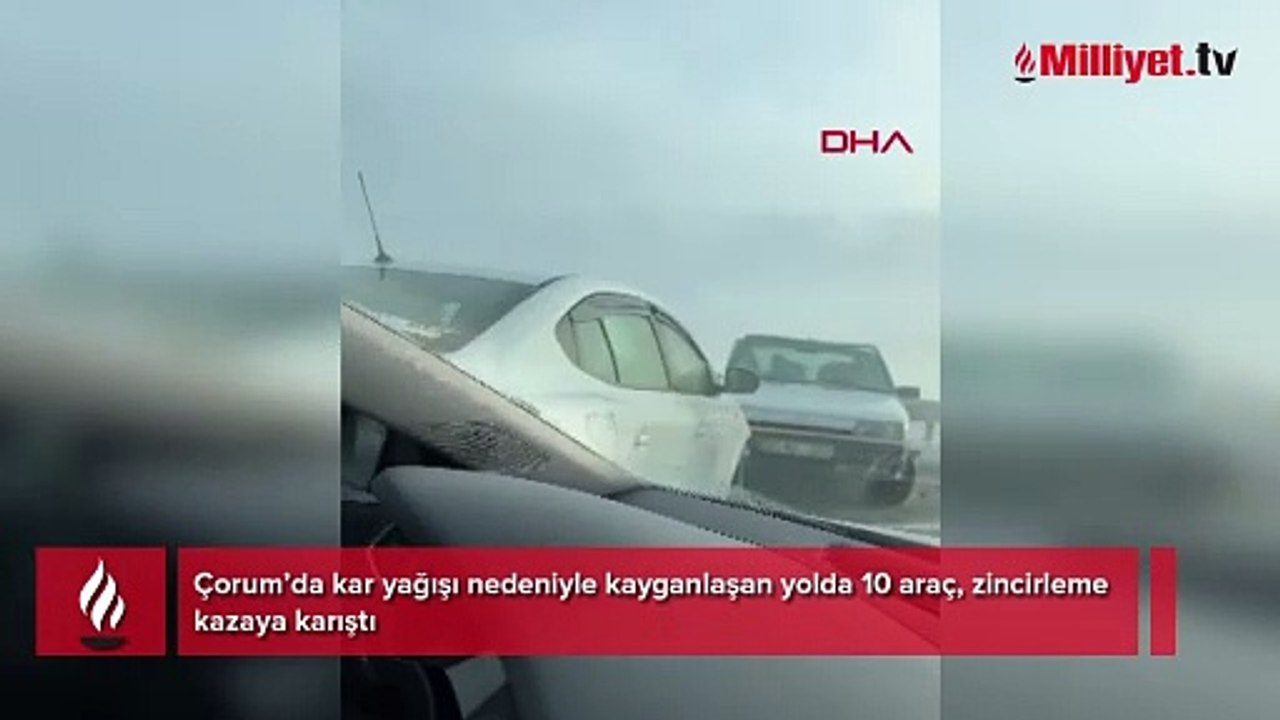 Çorum'da feci kaza! 10 araç birbirine girdi