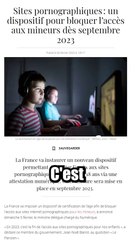 Sites pour Adultes - Officiellement INTERDIT en FRANCE ️