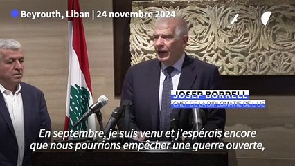 Le Liban "au bord de l'effondrement", avertit le chef de la diplomatie de l'UE