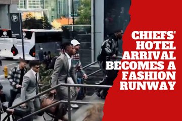 Chiefs players turn hotel arrival into a fashion runway showcasing unique style