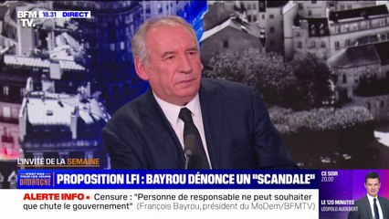 Proposition LFI d'abroger le délit d'apologie du terrorisme: "C'est un scandale insupportable", réagit François Bayrou (MoDem)