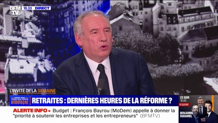"C'est absolument fondé": François Bayrou (MoDem) soutient les députés opposés à l'abrogation de la réforme des retraites