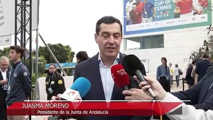 Moreno valora el "impacto de 150M" de la Copa Davis y su "difusión de la Marca Andalucía"