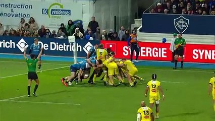 TOP 14 - Essai de Quentin LESPIAUCQ (SR) - Castres Olympique - Stade Rochelais