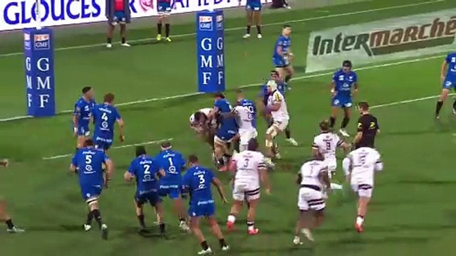 TOP 14 - Essai de Cyril CAZEAUX (UBB) - RC Vannes - Union Bordeaux-Bègles