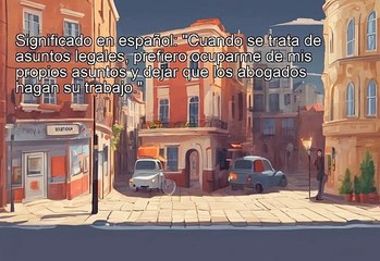 Idioms - stay in one's lane