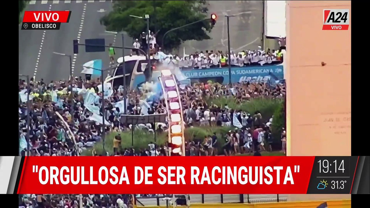 ⚽RACING CAMPEÓN: FIESTA EN EL OBELISCO, CARAVANA Y GLORIA