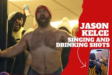 Jason Kelce parties with Appalachian State fans