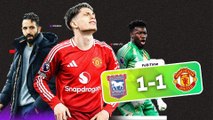 MU hòa nhạt nhòa Ipswich: 3-4-3 của Ruben Amorim còn 