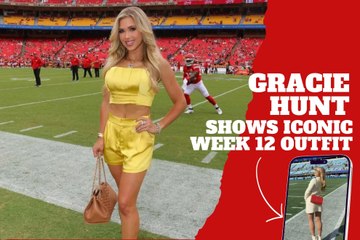 Gracie Hunt stuns in game-day outfit for Chiefs vs. Panthers matchup