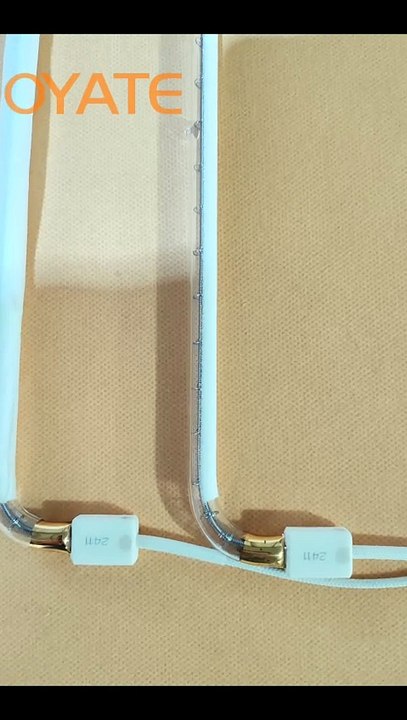 400v 2600w C type half white coated infrared halogen heating lamps for molding machines