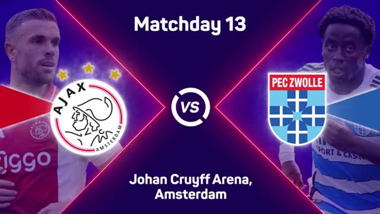 Ajax claim 2-0 victory over PEC Zwolle