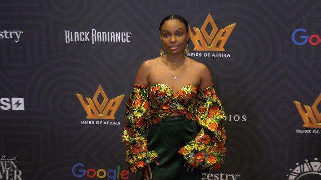 Sierra McClain Heirs Of Afrika 7th Annual International Women of Power Awards Purple Carpet