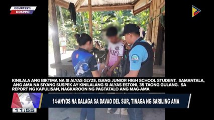 14-anyos na dalaga sa Davao del Sur, tinaga ng sariling ama