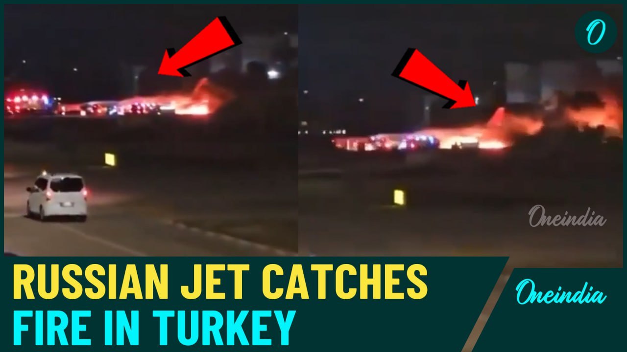 Shocking Video: Russian Sukhoi Superjet 100 Catches Fire While Landing At Antalya Airport
