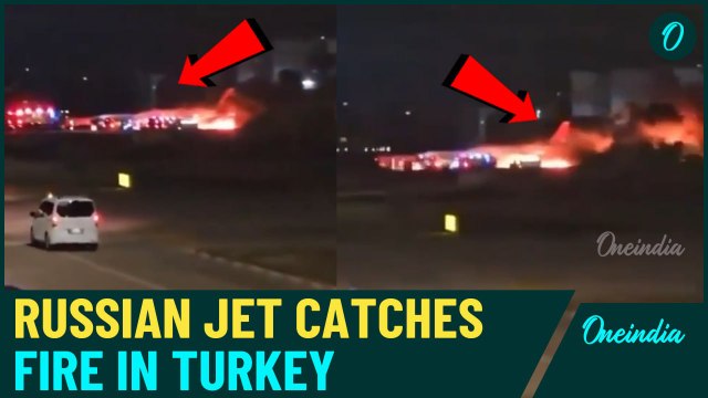 Shocking Video: Russian Sukhoi Superjet 100 Catches Fire While Landing At Antalya Airport